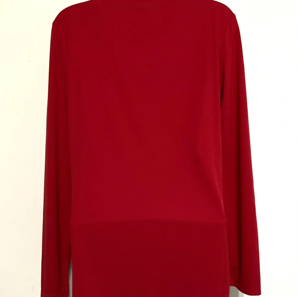 Adidas Red Long Sleeve Tee shirt large Aeroready pregame - Picture 6 of 9